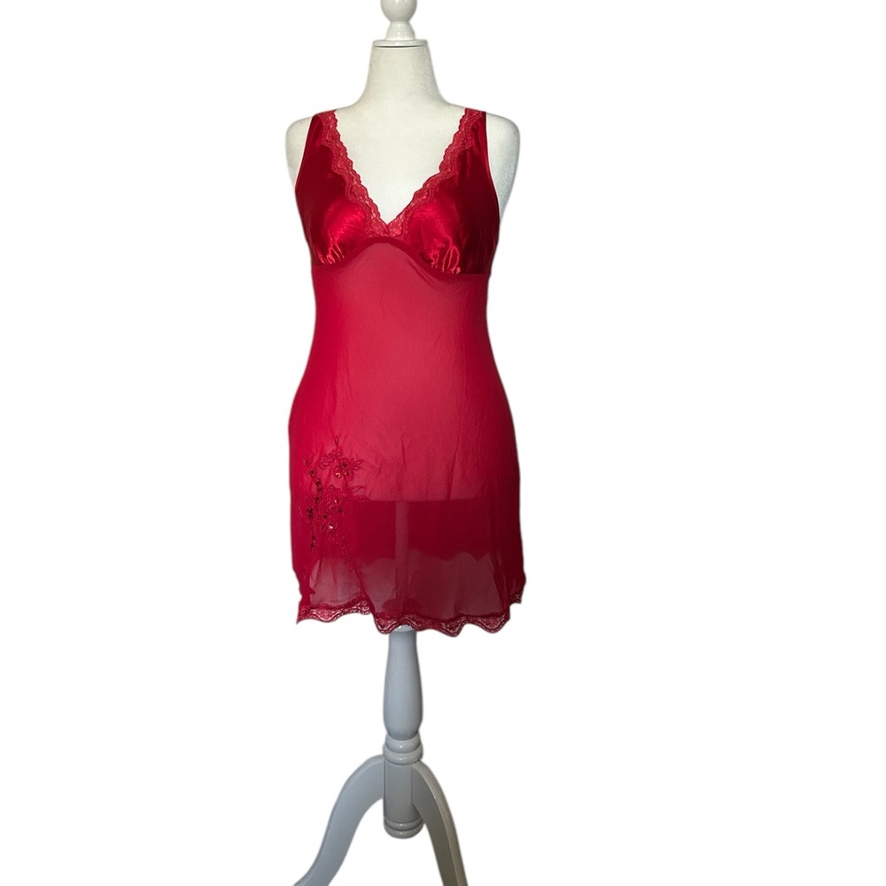Secret treasure red lace lingerie dress